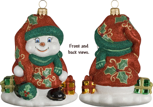 Holly Berry Snowman- Red