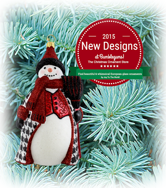 New 2015 Joy To The World European Glass Christmas Ornaments.