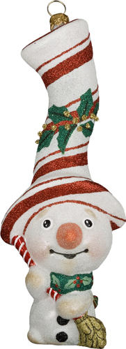 Snowman with a Peppermint Twist