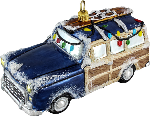 Woody Car with Skis