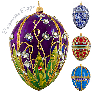 Exquisite egg ornaments.