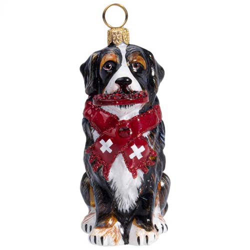 Bernese Mountain Dog with<br> Scarf Crystal Flying Disc