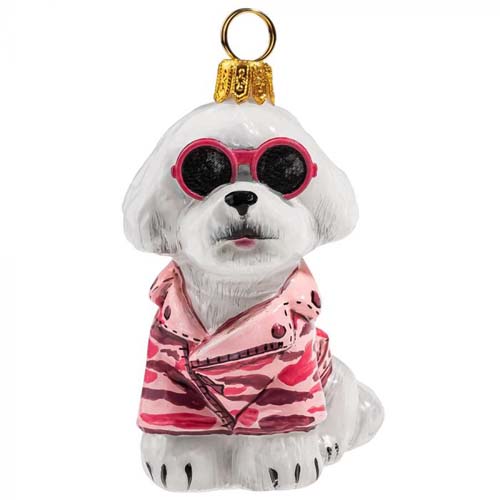 Bichon Frise in Pink <br>Camo Jacket Sunglasses