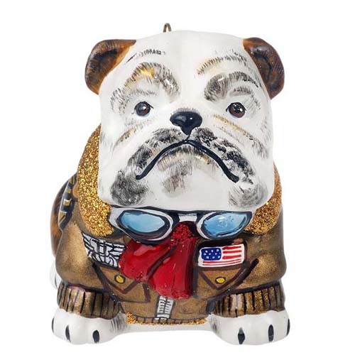 Bulldog in Vintage <br>Bomber Jacket