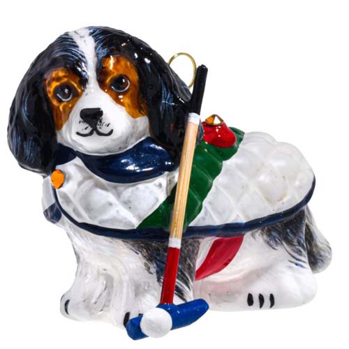 Cavalier King Tri Color <br>in Red Flannel Jacket