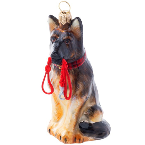 German Shepherd with Leash