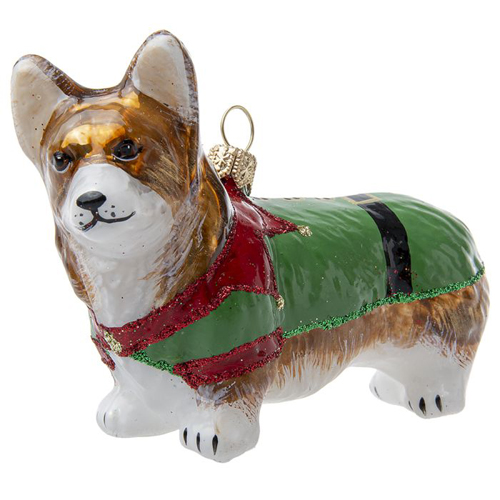 Pembroke Welsh Corgi <br>in Elf Christmas Pajamas