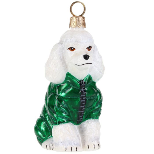 Poodle White in <br>Puffer Coat