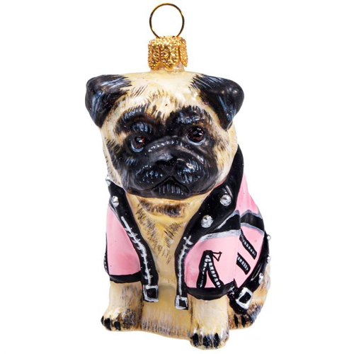 Pug Fawn in Pink <br>Motorcycle Jacket