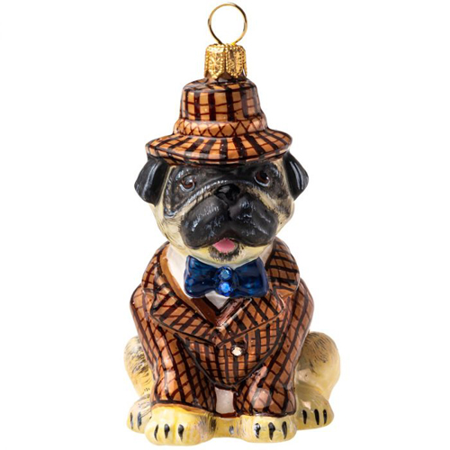 Pug in Fedora in <br>Tweed Suit