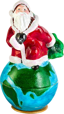 Candy Container- Santa Kugel- Sleigh