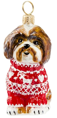 Shih Tzu Brown & White <br>in Nordic Sweater