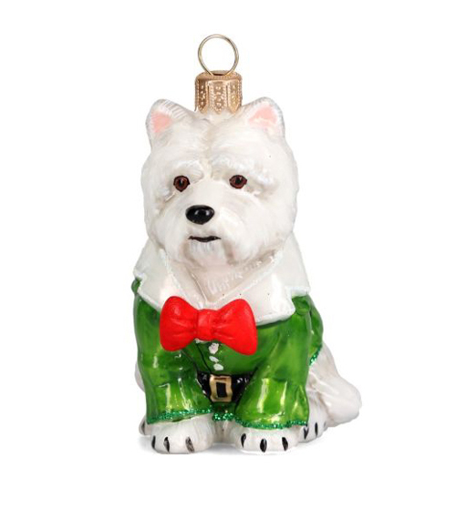 Westie in Elf <br>Christmas Pajamas