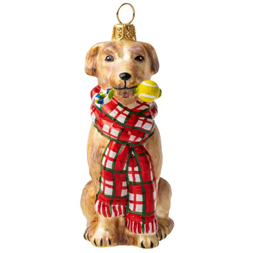 Yellow Lab with Bushy <br>Scarf and Chew Toy